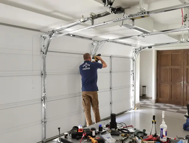 Windsor Garage Door Repair certified technician performing precision garage door repair in Windsor