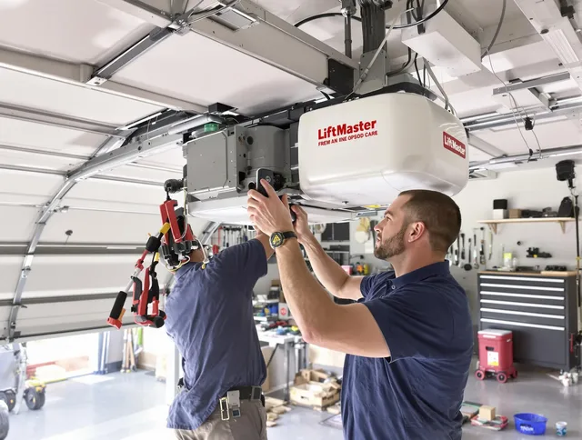 Windsor Garage Door Repair technician performing advanced diagnostics on garage opener in Windsor