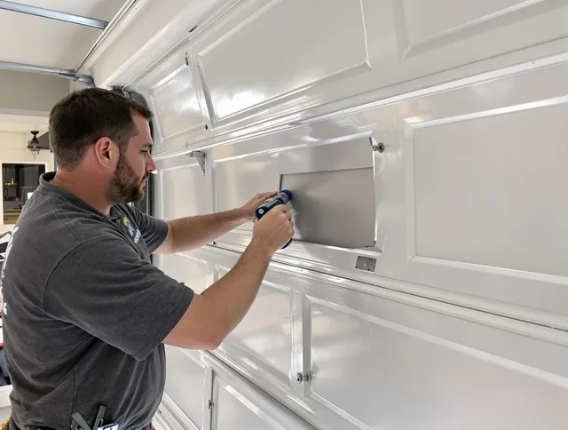Garage door panel repair by Windsor Garage Door Repair in Windsor